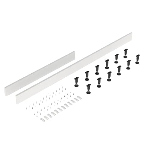 Image of Balterley Shower Tray Riser Kit, 2 White Panels, 12 Pack of Legs, Clips & Screws, Leg Set & Plinth Kit for Rectangular Trays, Shower Tray Plinth & Support Legs - 1800 x 105mm & 1000 x 105mm (White)