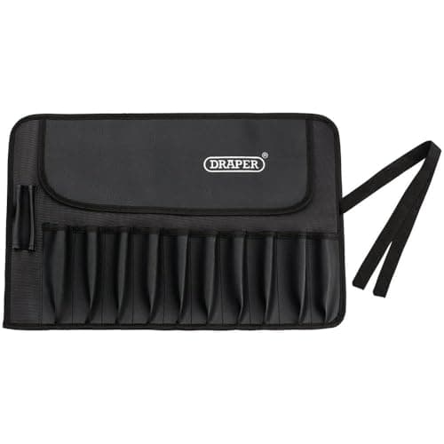 Image of Draper 40767 Expert Heavy Duty 12 Division Tool Roll, Black