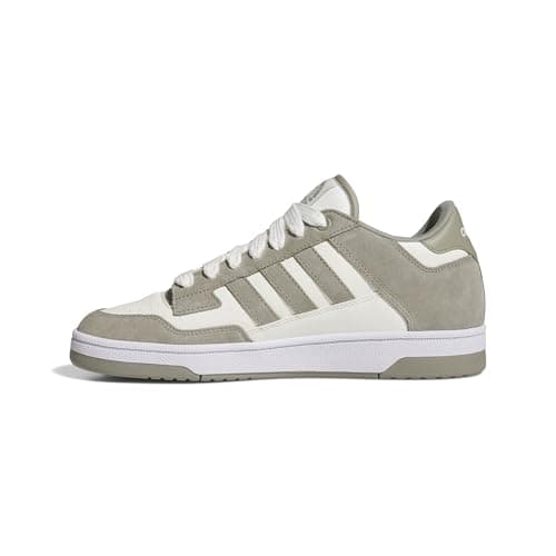 Image of adidas Unisex Rapid Court Low, Silver Pebble/Cloud White/FTWR White, 9 UK