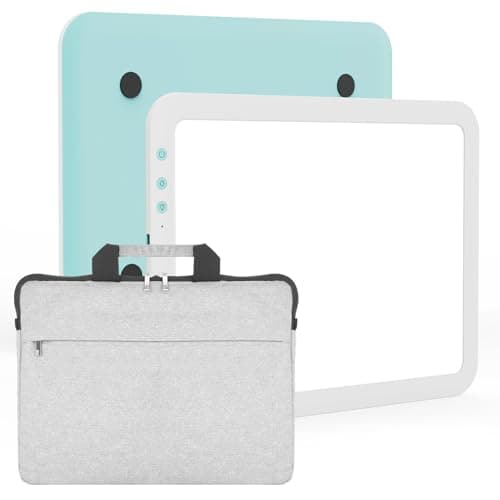Image of A4 Rechargeable Led Super Bright Light Pad with Carry Bag for Cricut Weeding Vinyl Tool, Portable Wireless 3500mAh Battery Light Board/Box for Tracing, Diamond Painting, Sketching & Drawing