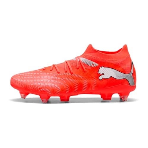 Image of PUMA Unisex Future 9 Match Mixed Soft Ground Football Boots, Glowing Red-PUMA White-PUMA Black-PUMA Silver, 6 UK