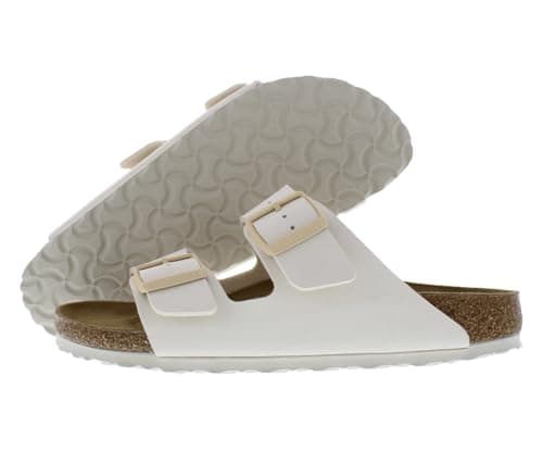 Image of Birkenstock Unisex Arizona BS Birko-Flor Eggshell Sandals 7 UK