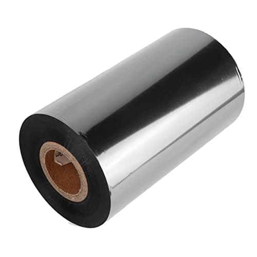 Image of EVTSCan 110mm X 300m Wax Based Thermal Transfer Ribbon, with Adhesive, High Density Industrial Grade Scratch Resistant Wax Ribbons TTR, for Barcode Printer, Label Printer