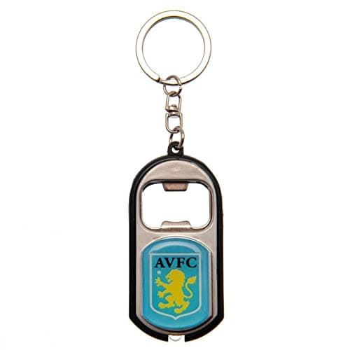 Image of Aston Villa FC Torch Bottle Opener Keyring Complete in Gift Box
