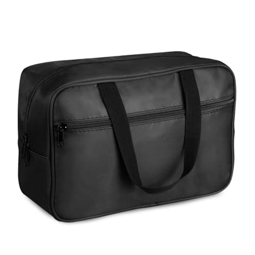 Image of FITDON Full Size Toiletry Bag Large Travel Wash Bag, Portable Makeup Bag Organizer Shaving Gym Shower Bathroom Bag, Black