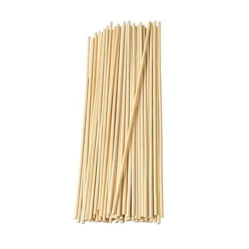 Image of 100pcs 300mm x 3mm Wooden Dowels - Craft Sticks for Model Making, Home Decor, and DIY Projects