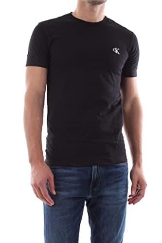 Image of Calvin Klein Jeans Men's Ck Essential Slim Tee T-Shirt, Ck Black, S