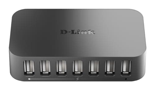 Image of D-Link DUB-H7/B 7-Port USB 2.0 Hub - UK Version
