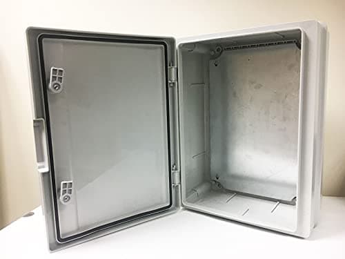 Image of TEM IP65 Waterproof Lockable Electrical Enclosure, Plastic, Includes Internal Backplate, 2 Keys, 4 Mounting Feet, Fitting Screws, Size 400mm x 300mm x 170mm