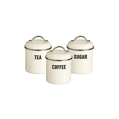 Image of Typhoon living Retro Cream Tea Coffee Sugar Storage Set, 3 Piece