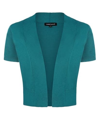 Image of MINTLIMIT Cardigan Women Elegant Knitted Bolero Coat Bolero Knit Sweater (Light Green M)