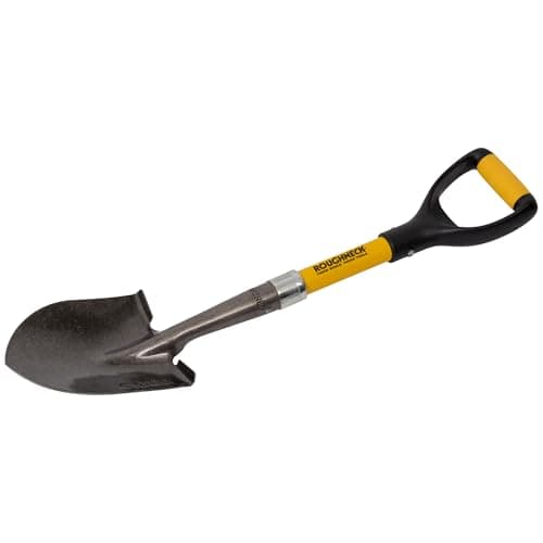 Image of Roughneck Micro Shovel, Heavy-Duty Round Blade, Short Shaft for Small, Compact Spaces, to Shovel Material Out of Bulk Bags - 690mm (27")