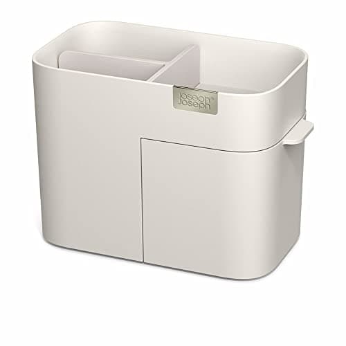 Image of Joseph Joseph Viva Compact Makeup Cosmetic Organiser with Drawer, dismantles for easy cleaning - Shell,Grey