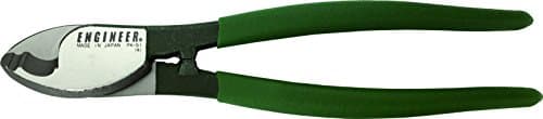 Image of Heavy Duty Cable Shears/Wire Cutters (Larger Version) for Clean Cutting of Thick Electrical Cable, Coax & Nylon Rope etc. Made in Japan. ENGINEER pk-51