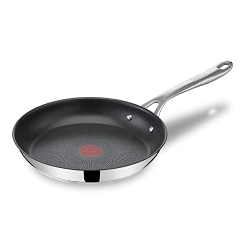 Image of Tefal Jamie Oliver Cook's Direct 24cm Pancake Frying Pan, Non-Stick Titanium Coating, Thermo-Signal™ Heat Indicator, Induction Compatible, Oven Safe, 10-Year Guarantee, E3040444
