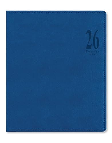 Image of Letts of London Milano Quarto vertical week to view 2026 diary with appointments - Blue 26-080562