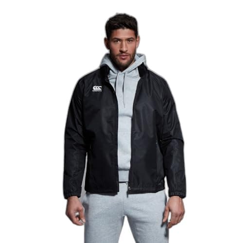 Image of Canterbury Men's Club Vaposhield Full Zip Rain Jacket, Black, 3XL
