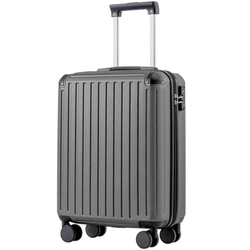 Image of COOLIFE Cabin Suitcase 55X40X20cm for Ryanair & EasyJet, ABS Hard Shell Lightweight, 4 Dual-Spinners Wheels & TSA Lock - for Europe, Business, Study Abroad, Cruise | Carry On Suitcase