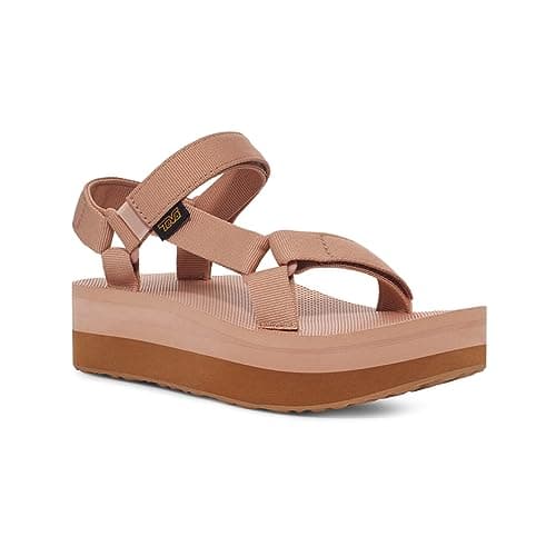 Image of Teva Women's Flatform Universal Sandals, Maple Sugar/Lion, 4 UK