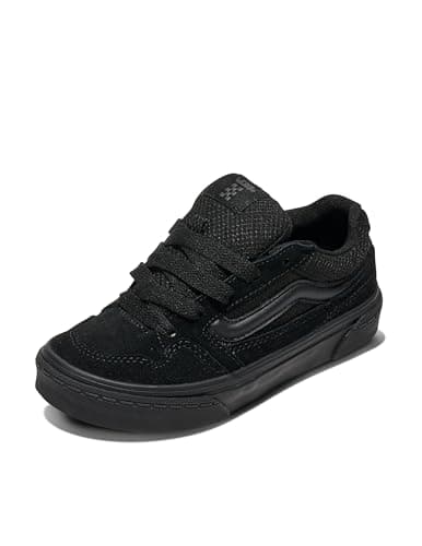 Image of Vans Youth's Caldrone Sneaker, Suede/mesh Black/Black, 2 UK
