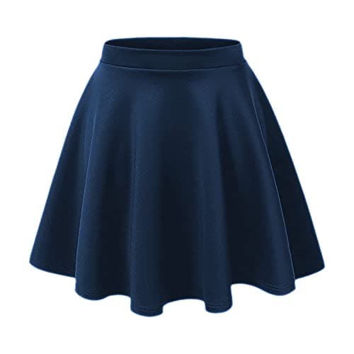 Image of Gum & Berries Girls Skater Skirt Flared High Waisted Flippy Stretch Mini Tutu Navy Blue School Skirts 11-12 Years