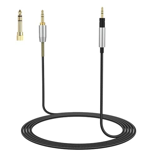Image of Zosvoses Momentum 4 Cables Compatible with Sennheiser Momentum 4/3/2.0, HD1 On-Ear, HD 400S/450BT, PXC 550/550-II, ACCENTUM Plus Headphones, 3.5mm Audio Cable, Headset with 6.35mm Adapter, 2m