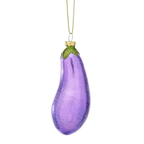 Image of Sass & Belle Fun Food Aubergine Shaped Bauble Purple