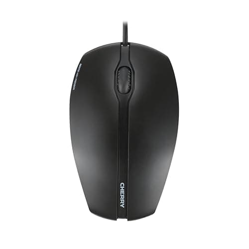 Image of CHERRY GENTIX CORDED, Wired Mouse, Precise Scroll Wheel, Optical Sensor, Symmetrical Design for Left and Right-Handers, Cable 1.8 m, USB 2.0 Black