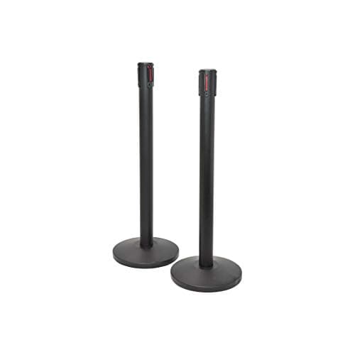 Image of Citronic | Retractable Crowd Control Barriers | Set of 2 | Black