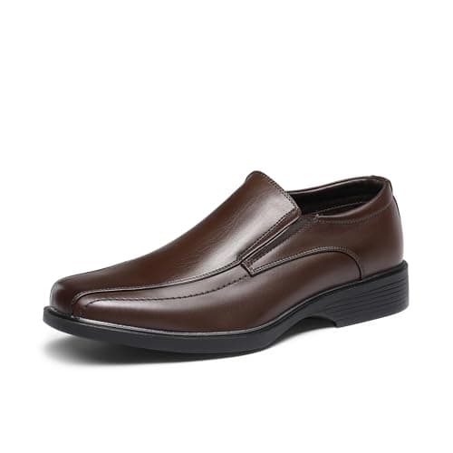 Image of Bruno Marc Men's Dress Shoes Leather Lined Formal Oxfords Business Men Slip-on Loafer,Size 10,Dark/Brown,CAMBRIDGE-05