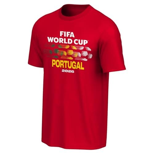 Image of FIFA World Cup 2026 Men's Official Country Team Color Wordmark Logo T-Shirt, Portugal, Large