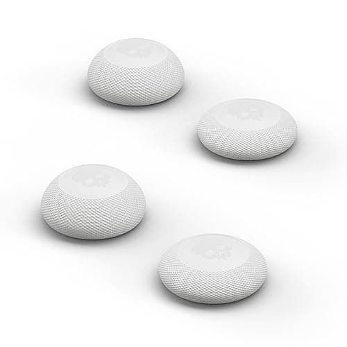 Image of Skull & Co. Convex Thumb Grip Caps Joystick Cap Analog Stick Cap Thumbstick Grip Cover for Nintendo Switch Pro Controller & PS5 / PS4 / Slim/Pro Controller - White, 2 Pairs (4pcs)
