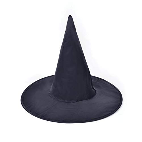 Image of Bristol Novelty BH291 Witch Hat Black Nylon Plain, Womens, One Size Halloween