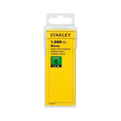 Image of Stanley 1-TRA705T 8mm Heavy-Duty Staple (1000 Pieces),Yellow/Black