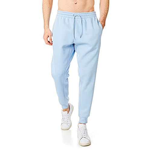 Image of RIPT Men’s Fleece Joggers with Drawstring Waist Cuffed Tracksuit Bottoms with Pockets Soft Touch Sweatpants for Gym & Loungewear (Cashmere Blue, L)