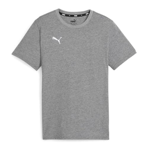 Image of Puma Unisex Teamgoal Casuals Jr Tee, Medium Gray Heather-Puma White, 116 EU