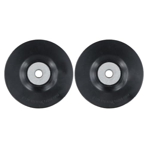 Image of 2 Pieces Sanding Pads Backing Pad Plate 125 mm Polishing Pads Angle Grinder Attachments Compatible with Sanders and Grinders with an Inner Diameter of 14 mm