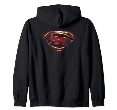 Image of Justice League Movie Superman Shield Logo Zip Hoodie