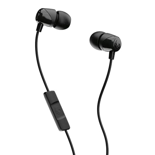 Image of Skullcandy Jib Wired Earbuds with 3.5mm AUX Plug, Noise Isolating Fit, In-Line Microphone, Call and Track Control, Convenient for Travel - Black