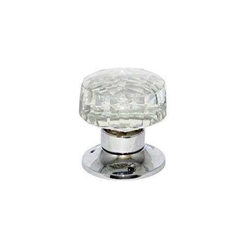 Image of Glass Mortice Knob Set 60mm Chrome Plated