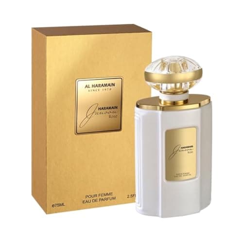Image of Al Haramain Junoon Rose Eau de Parfum Spray 75ml - Elegant Women’s Floral Fruity Perfume with Rose & Amber - Luxury Arabian Perfume Gift for Her