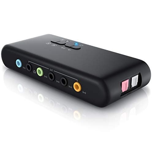 Image of CSL - USB 7.1 external sound card 8-channel - 7.1 Channel USB Soundbox - Dynamic 3D Surround Sound - up to 8 speakers - simultaneous recording and playback - analog and digital audio equipment