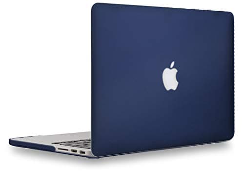 Image of UESWILL Smooth Matte Hard Case Compatible with MacBook Pro (Retina, 15 inch, Mid 2012/2013/2014/Mid 2015), Model A1398, No CD-ROM, No Touch Bar, Navy Blue
