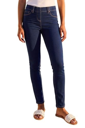 Image of Roman Originals Women Denim Jeggings - Ladies 76% Cotton Going Out Smart Fitted Skinny Stretch Jegging Jeans Pants Trousers - Indigo (31 inch) - Size 8