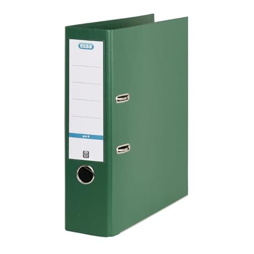 Image of Elba A4 Lever Arch File, 570 Sheet Capacity, 80mm spine, Strongline Plastic on Board, Single, Green