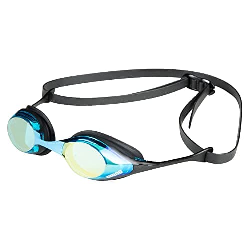 Image of ARENA Cobra Original Swipe Mirror Unisex Adult Racing Swimming Goggles, Swimming Pool Goggles with Mirror Lenses, Anti-Fog UV Protection, 4 Interchangeable Nose Bridges