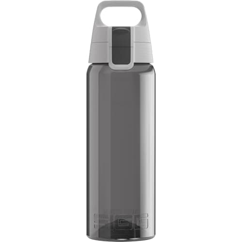 Image of Sigg - Tritan Water Bottle - Total Color ONE Anthracite - Suitable For Carbonated Beverages - Dishwasher Safe - Leakproof - Featherweight BPA Free - 0.6L