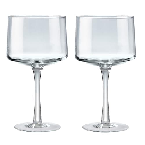 Image of Denby - Natural Canvas Large Gin Glasses Set of 2 - 600ml - Hand Blown Hand Finished Contemporary G&T Cocktail Glass - Dishwasher Safe