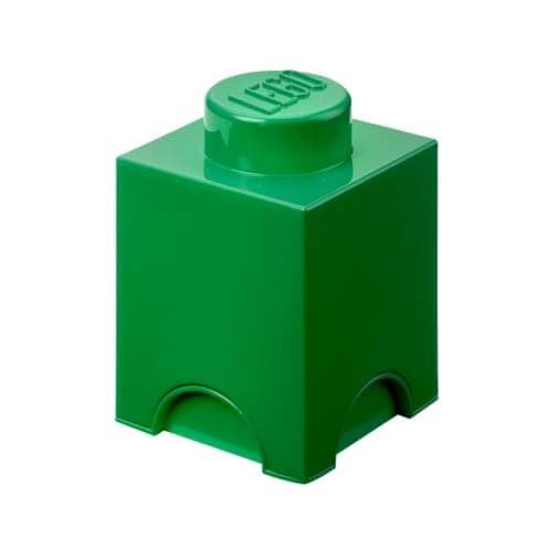 Image of LEGO - Storage Brick (1 Knob) - Green