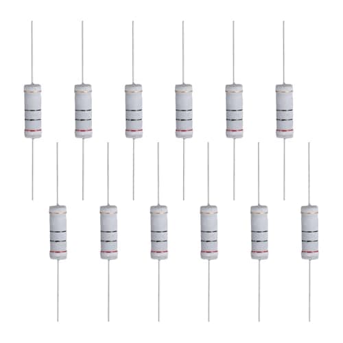 Image of sourcing map 12 Pcs 20 ohm Resistor 5 Watt Metal Film Fixed Resistor for Breadboard and DIY Electronics
